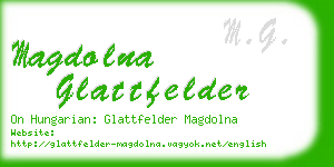 magdolna glattfelder business card